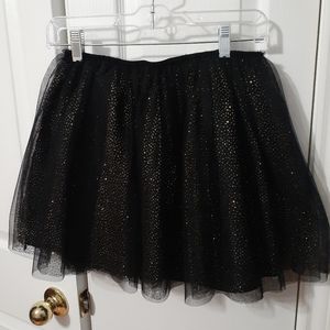 Black Sequin Girls Skirt
